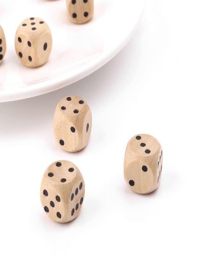 KRAFTMASTERS مجموعة KRAFTMASTERS® المكونة من 5 قطع من النرد الخشبي سداسي الأوجه مقاس 3 سم، لعبة نرد كبيرة ملونة ذات زوايا مستديرة، لعبة ترفيهية للحفلات، ألعاب أطفال، ألعاب طاولة (اللون حسب التوافر) - Image 3